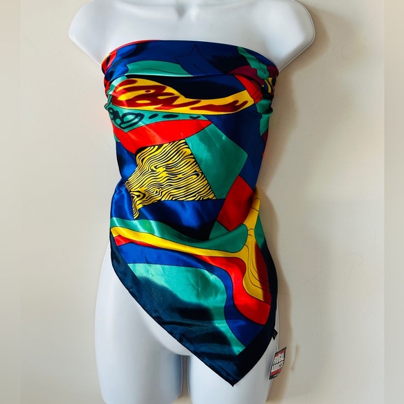 Picasso Vibrant Muticolor Abstract Large Square Scarf - Picture 7 of 10